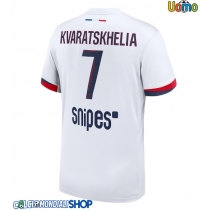 Maglie da calcio Paris Saint-Germain Khvicha Kvaratskhelia #7 Seconda Maglia 2025-26 Manica Corta